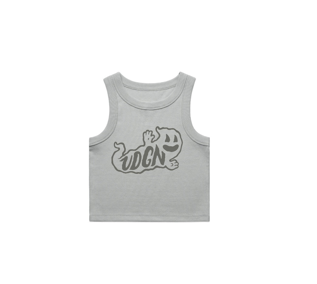 Women's Organic Ghost Logo Tank - Storm