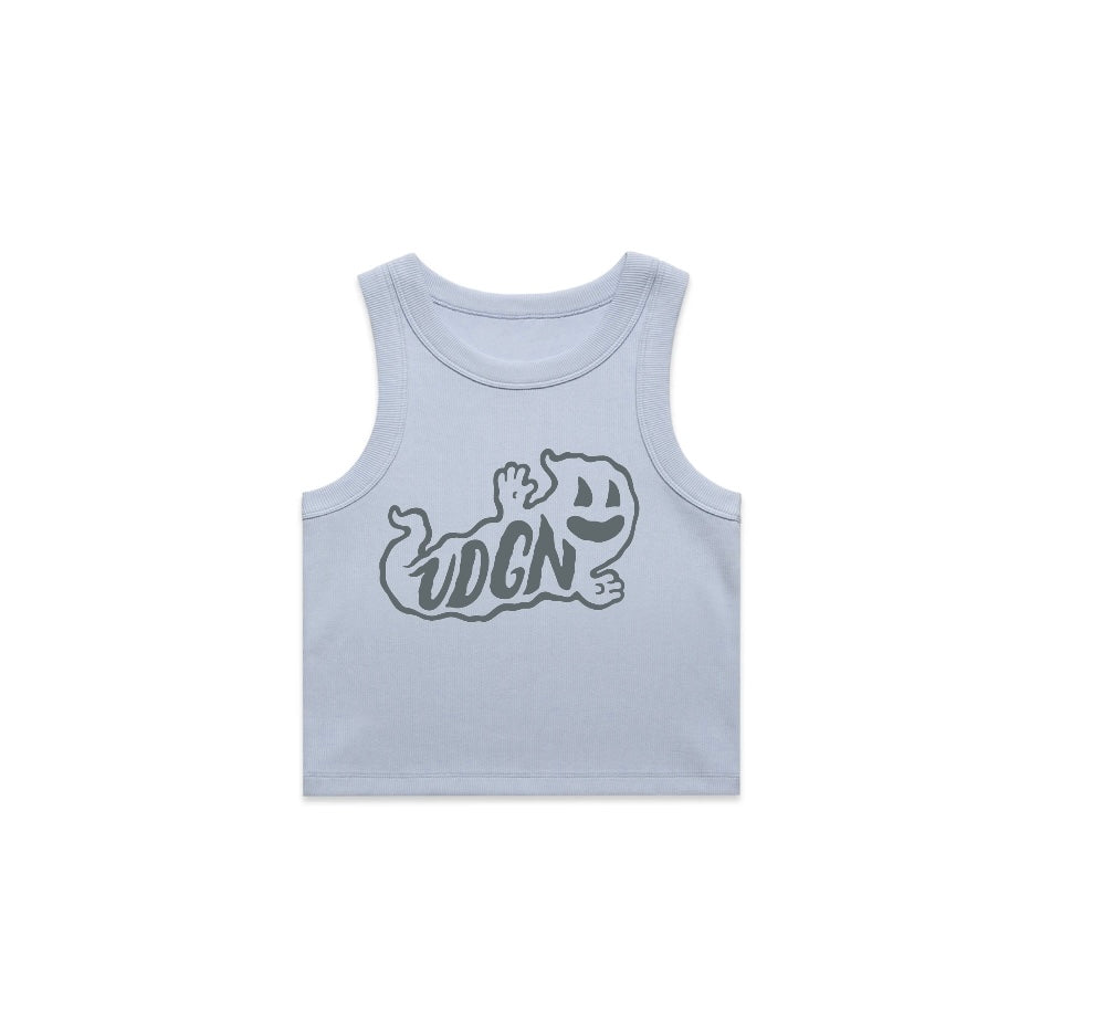 Women's Organic Ghost Logo Tank - Powder