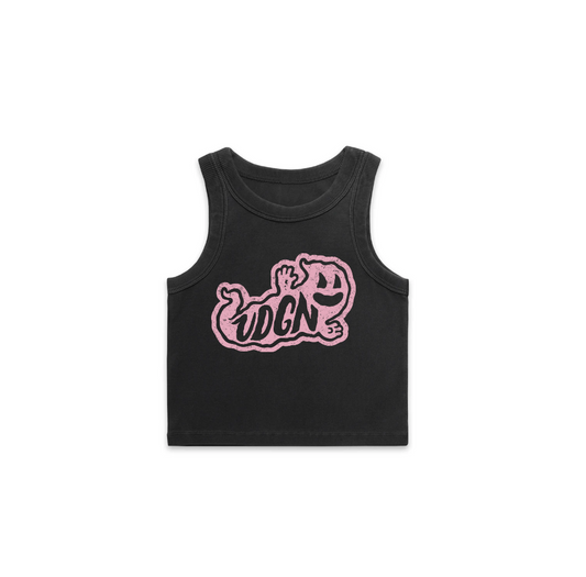 Women's Organic Ghost Logo Tank - Black